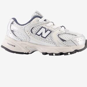 New Balance Kids' White and Black Sneakers